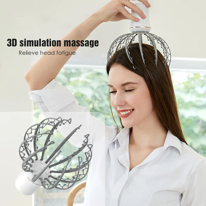 Head Massager Tool Electric  Relaxation Device Relief Remove Muscle Tension Tiredness Head Massager Acupoint Massager Octopus