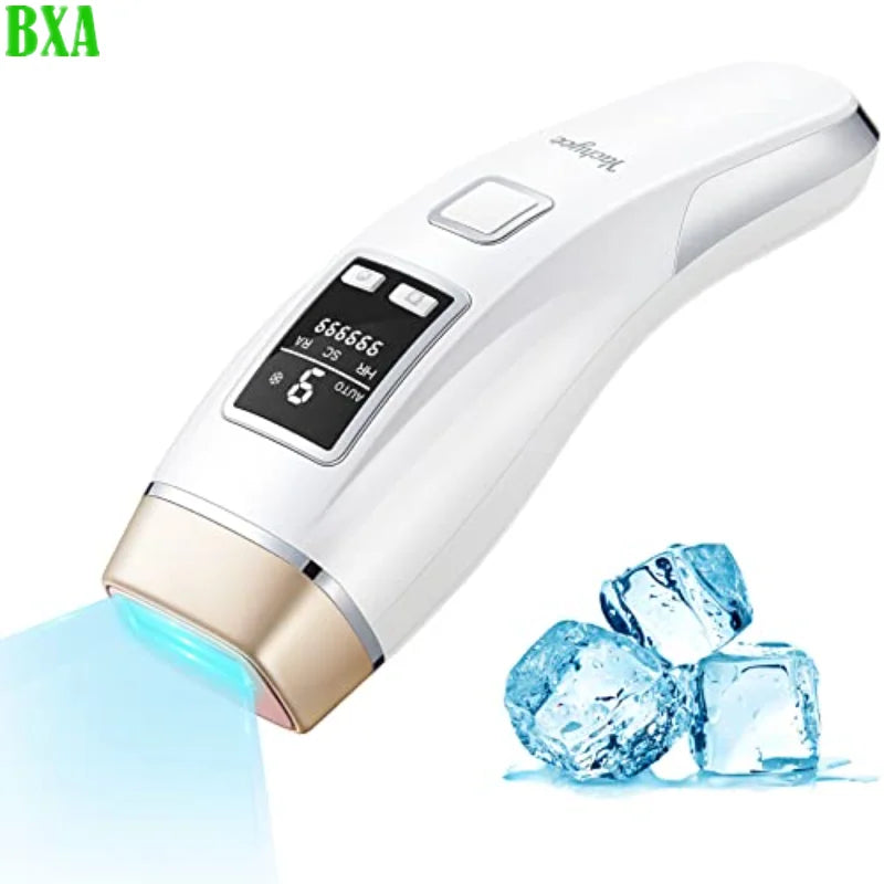 NEW Ice Cooling IPL Hair Removal Device Permanent Upgraded to 999999 Flashes for Face Armpits Legs Arms Bikini Line Comes