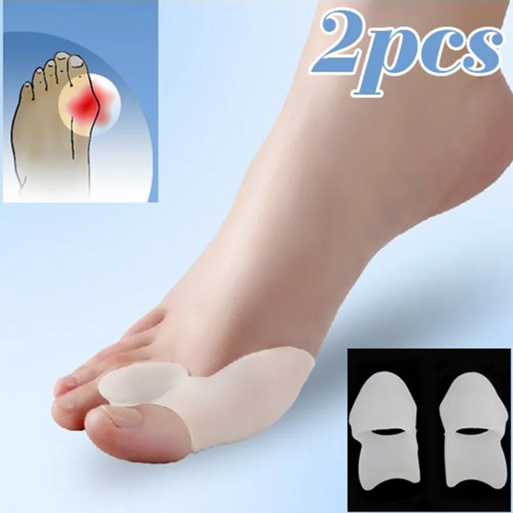 2PCS Silicone Thumb Correctors Hallux Valgus Toe Hallux Valgus Protector Finger Corrector Adjuster Foot Care Tools