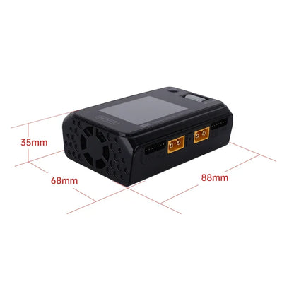 ToolkitRC M6D MINI Smart Charger DC Dual-Channel 500W 15A Output 2-6s High Power Balance Charger Cell Checker Tester