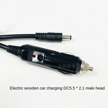 1mm² High-Power Copper Cable, Electric Wood Car Charger Male To DC5.5*2.1mm Male Head, 10A Car Charger Power Cord, 1m