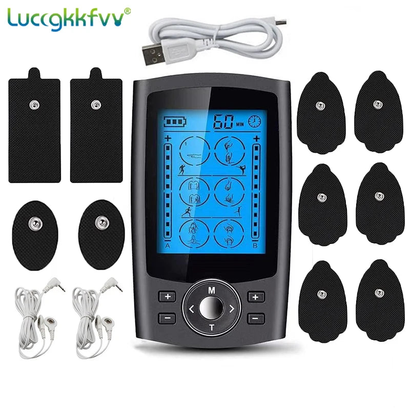 New 36 Modes Tens Muscle Stimulator Electric EMS Acupuncture Body Massage Digital Therapy Slimming Machine Electrostimulator