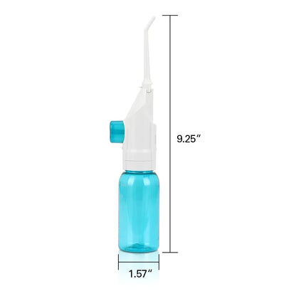 Oral Irrigator Manual Pressed Water Floss Portable Dental Water Jet 90ML Tank Waterproof Tooth Cleaner