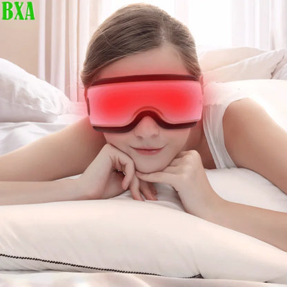 PG-2404G6 Smart Vibration Eye Massager Eye Mask Instrumen Heating Relieves Fatigue And Dark Circles Improve Sleep - White