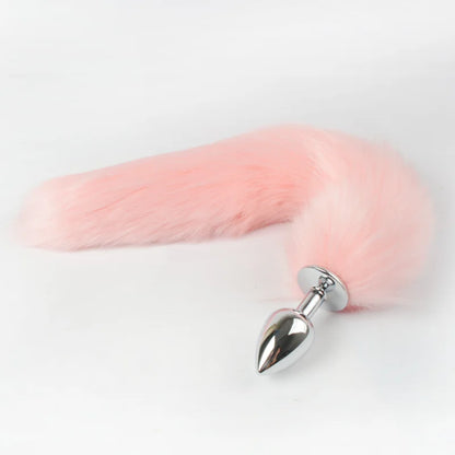 1PCS Soft Artificial Wool Fetish Fox Tail Metal Anal Plug Butt Plug  Adults Games Sex Products Cosplay Sex Toy for Men/Women