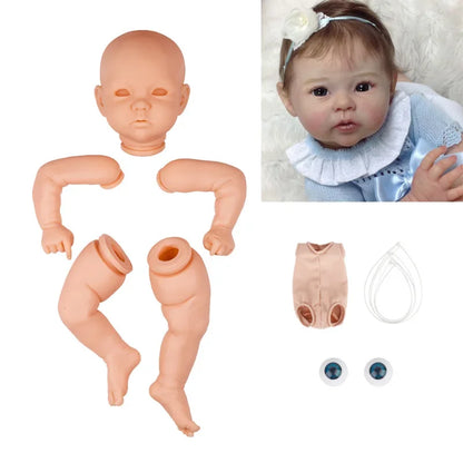 20inch Already Painted Finished and Unpainted Unfinished Reborn Baby Girl Doll Lifelike Soft Cloth Body Visible Veins