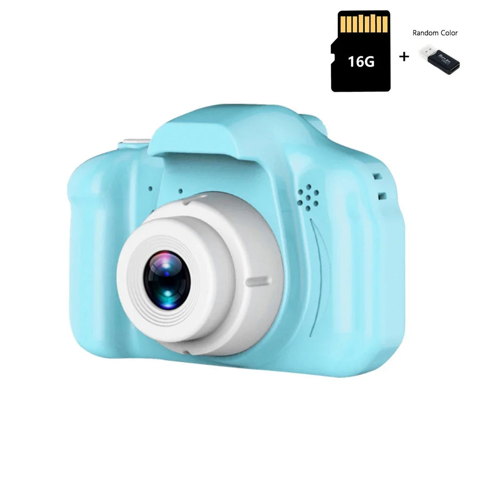 1080P HD Camera Video Toys for Kids 2 Inch Cartoon Cute Outdoor Digital Pink Camera Children SLR Camera Toy Birthday Gift