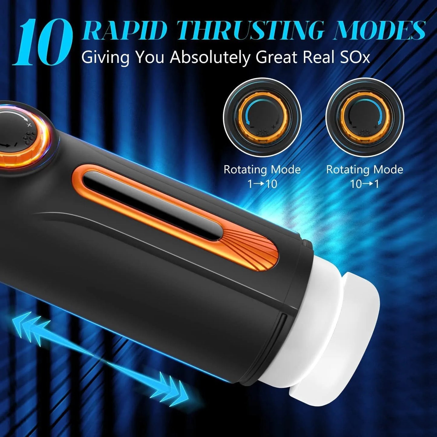 Automatic 10 Stimulating Vibration & 4 Sucking Modes Airplane Cup Telescopic Intelligent Heating Simulation Masturbation Sex Toy