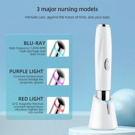 Electric Disinfection Eye Massager 42℃ Hot Compress Vibration Beauty Instrument Firming Eye Bags Dark Circles Remove Wrinkles