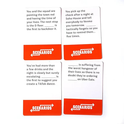 Table Cards Games Scenarios Absurd Situations BestSelf Scenarios Family Party Game Card