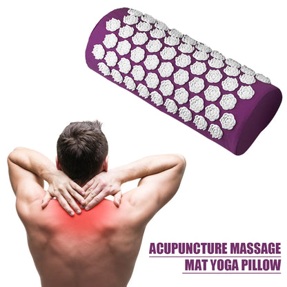 BXA 1pc Massager Pillow Lotus Acupressure Massager Cushion Relaxation Yoga Pillow Spike Multifunction Relieve Stress Pain Neck