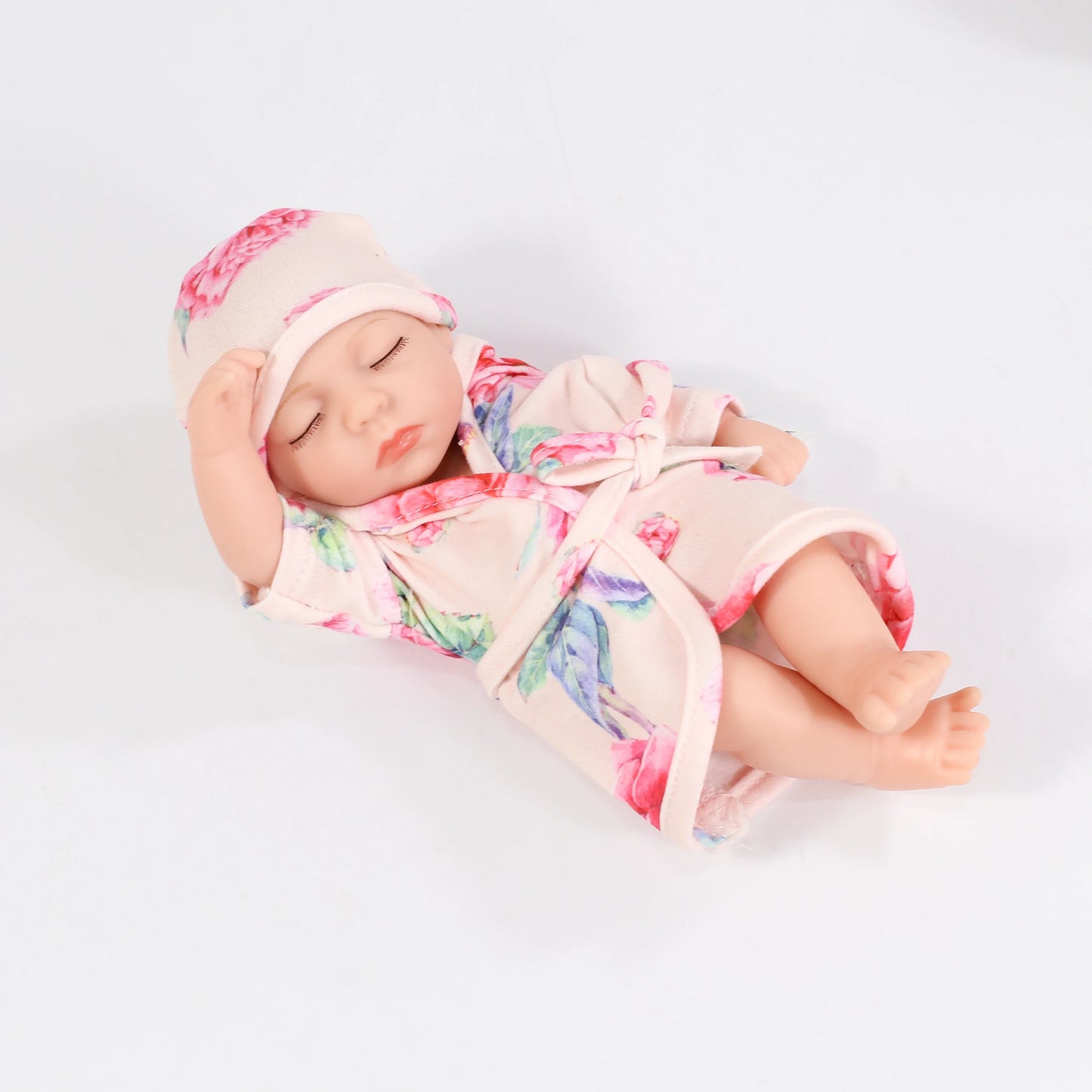 19cm Silicone Reborn Dolls Lifelike Reborn Baby Toys Waterproof Doll Cute Mini Sleep Soother Doll for Girls Birthday Gift