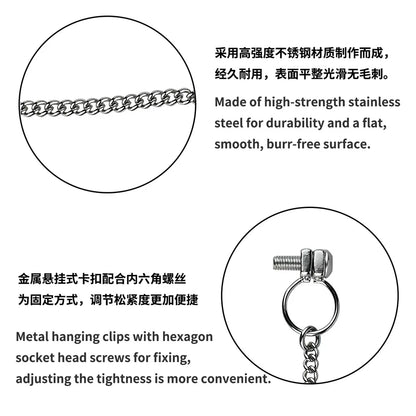 A pair Stainless Steel Sex Bell Breast Clip for Men Women Nipple Clip with Chain for Husband Wife Sex Breast Tip Stimulation Toy