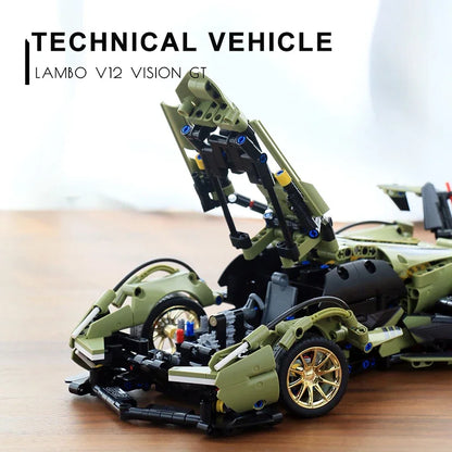 1039PCS Technical MOC Assemble Bricks Toys Lamborghinised V12 Vision GT Concept Speed Car Building Blocks Gifts for Adult Boy