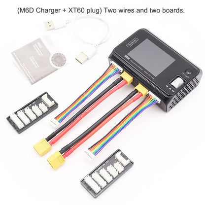 ToolkitRC M6D 15Ax2 DC Dual-channel Mini Charger Discharger for Output 1-6s Lipo LiHV Lion NiMh Pb Cell Checker Tester