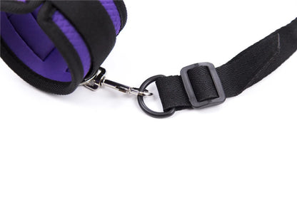 Wet Purple Bondage Enthusiast Love Set Handcuffs + Ankle Cuffs + Blindfolds Adult Game Erotic Product Sex Toys for Women Couple