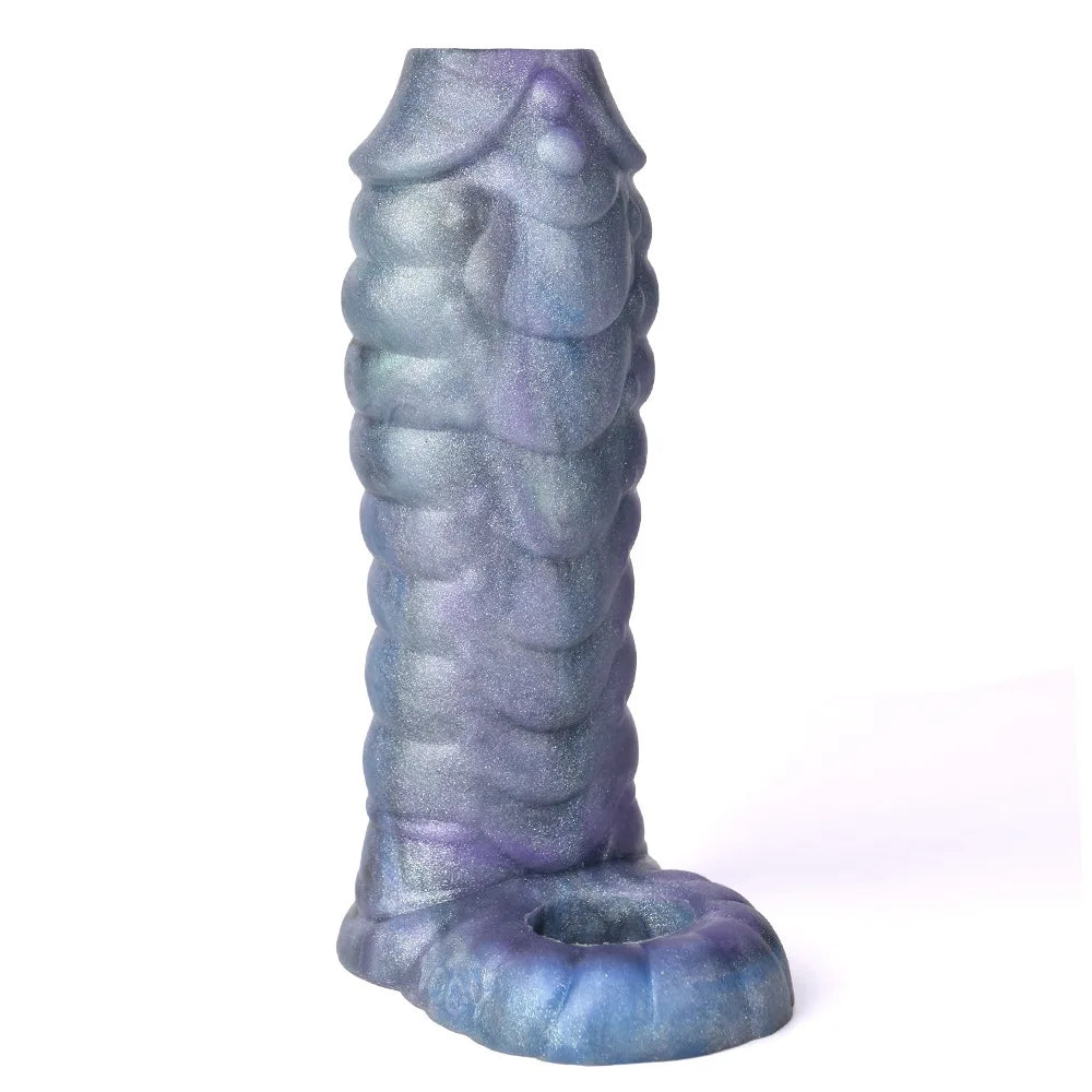 Angry Dragon Hollow Penis Dilator Extender Cock Ring Delay Ejaculation Dick Condoms Sleeve Silicone Cover Enlargement Sex Toys