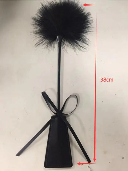 38cm/46cm BDSM PU Leather Spanking Butt Paddle Slap Clap Flap Whip Flirt Feather Fetish Lingerie Bondage Sex Toys for Couples