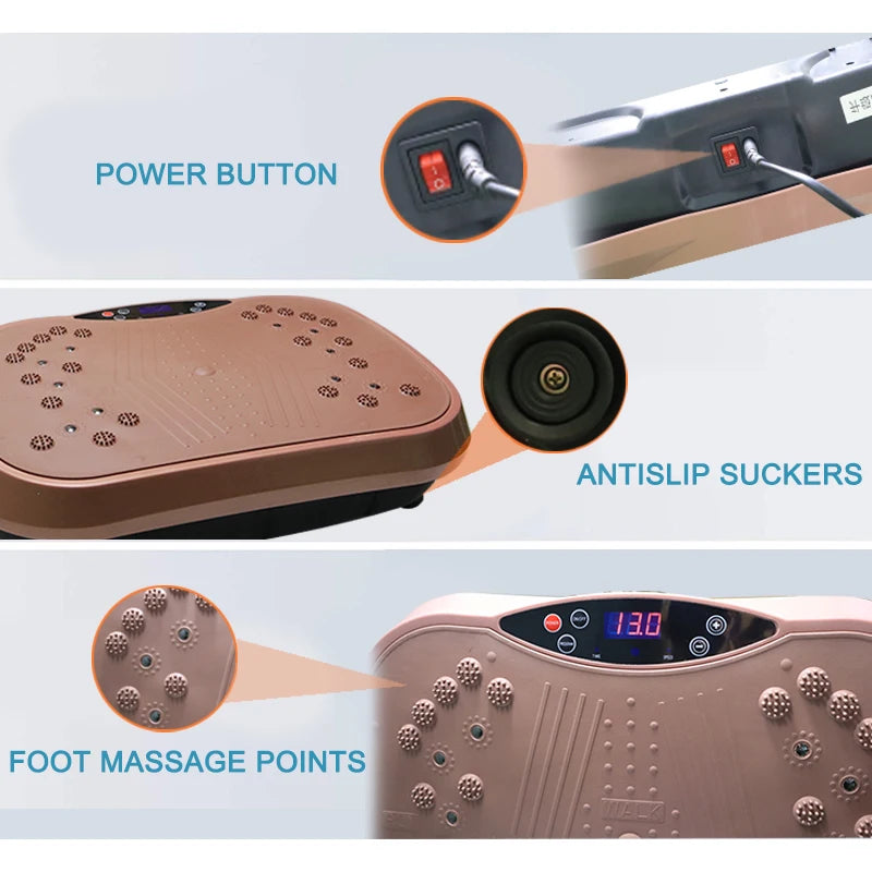 Body Shaping Massager Vibration Platform Fat Burning Slimming Lazy Weight Loss Shaking Workout Ultimate Oscillating Device