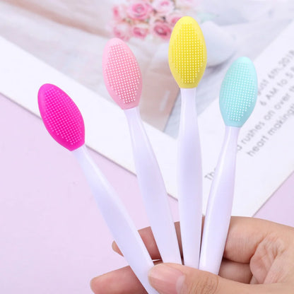 Clean Blackhead Removal Brushes Tools With Replacement Head Nasal Wash Face Silicone Brush Beauty Skin Care Exfoliating Nose