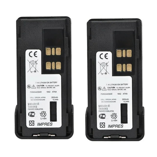 2pcs PMNN4409 2600mah Li-Ion Battery for Motorola XPR7350 XPR7380 XPR7550 XPR7580 DP4400 DP4400e DP4600 DP4600e DGP8050 DGP5050