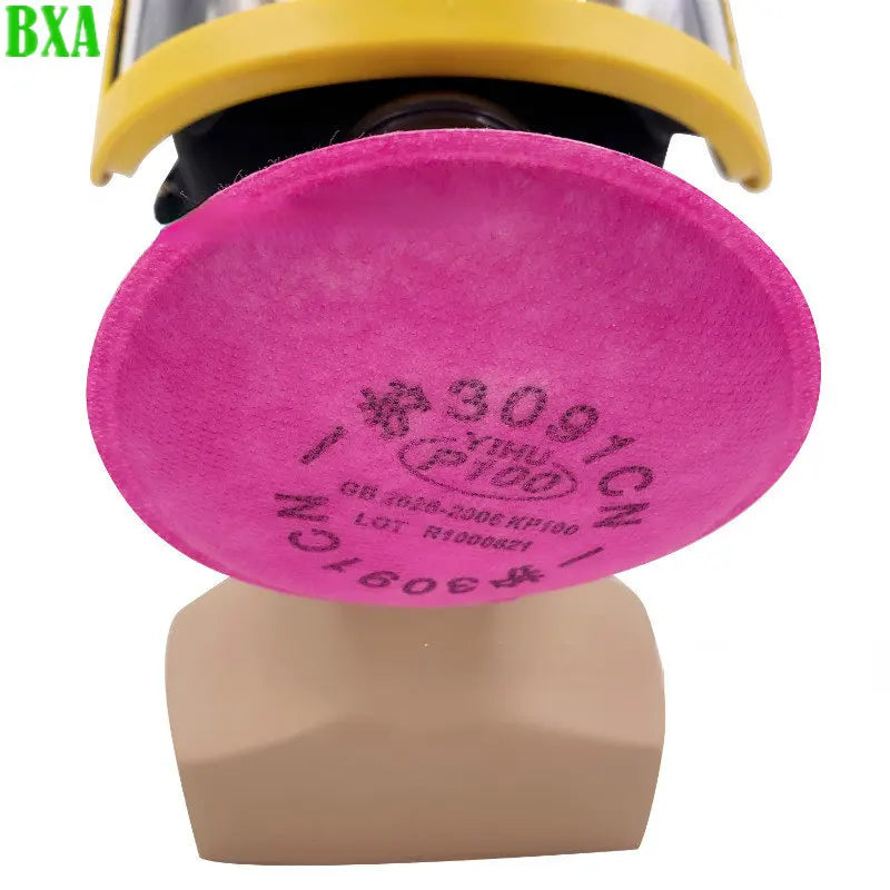 Protective Full Gas Mask Painting Spraying Organic Vapor Pillar Shaped Dustproof Silicone Chemcial Safety Proof Dust Facepiece