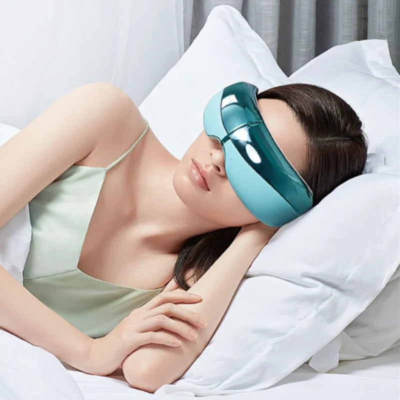 New Heating Eye Massager With Music Vibration Compression Massage Eye Mask For Migraine Dry Eye Eye Strain Dark Circles Relief