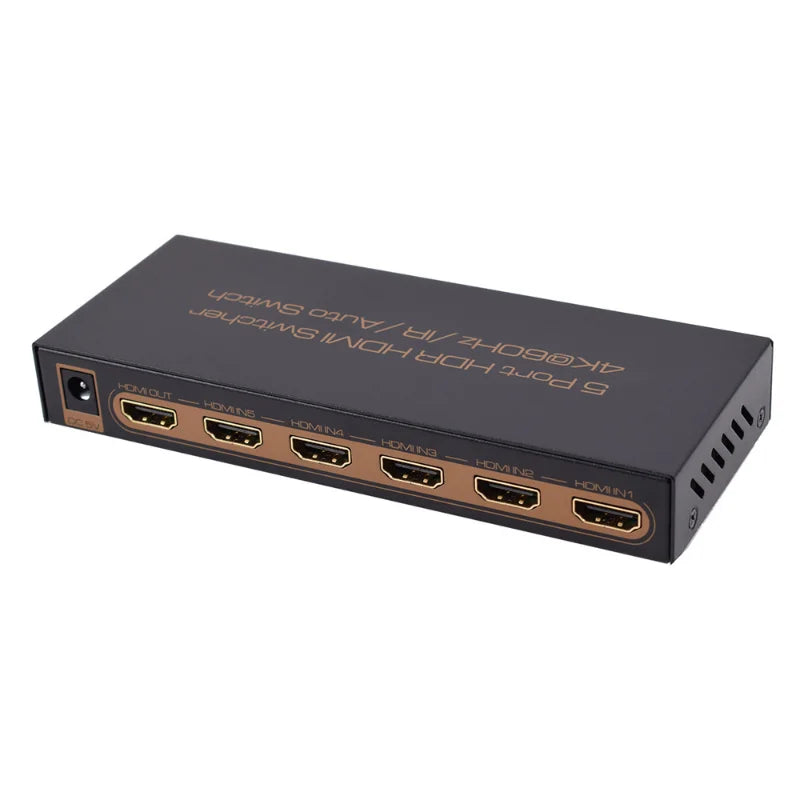 5-Port HDR HDMI Switcher 4K@60Hz with HDCP 2.2