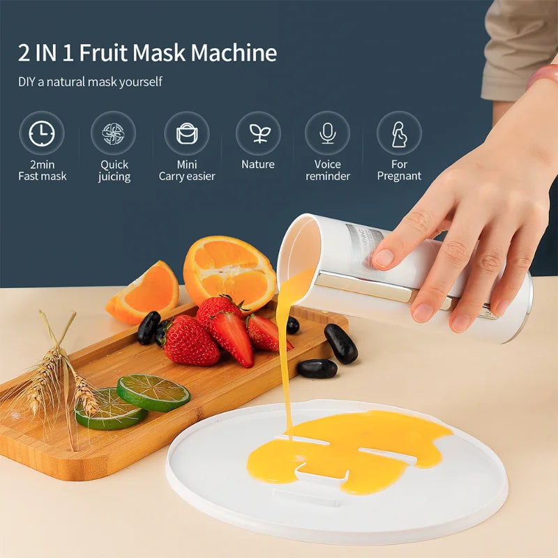 New DIY Fruit Juicing Natural Mask Machine Self-Made Vegetable Fruit Juicer Juice Automatic Collagen Face Mask