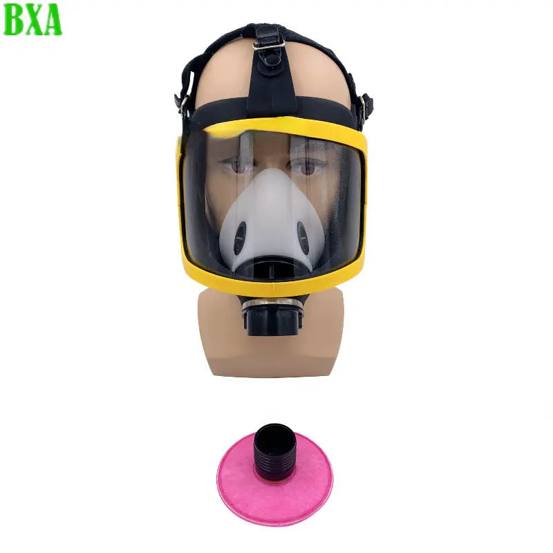 Protective Full Gas Mask Painting Spraying Organic Vapor Pillar Shaped Dustproof Silicone Chemcial Safety Proof Dust Facepiece