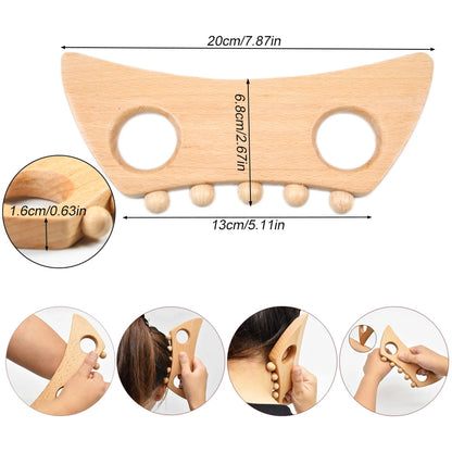 New Wooden GuaSha Massage Board Lymphatic Drainage Massager Wood Therapy Tools for Body Shaping Anti Cellulite Muscle Release