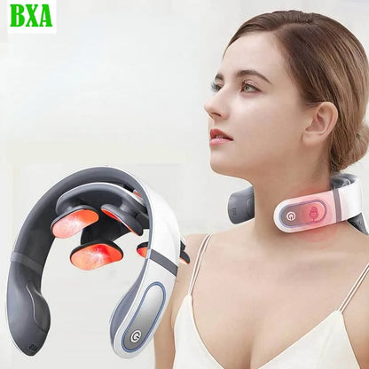 Electric Pulse Back and Neck Massager Multifunctional Far Infrared Head Cervical Massage Relax Health Care Relaxation Tool