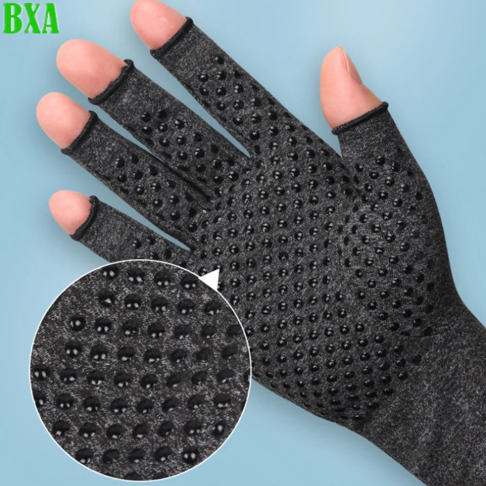 1PCS Protective Gloves Hand Brace Women Men Therapy Wristband Hemp Grey Compression Arthritis Gloves Wrist Support Cotton Joint