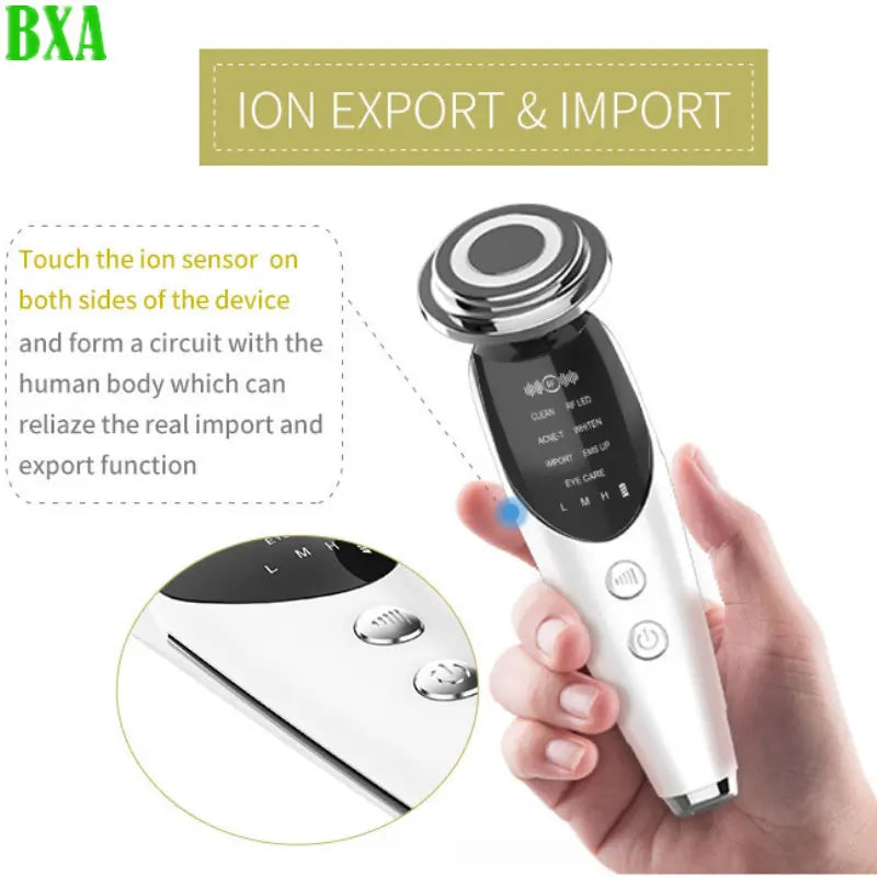 EMS Microcurrent Face Lift Devices 7 in 1 Skin Rejuvenation Facial Massager Light Therapy Anti Aging Wrinkle Beauty Apparatus