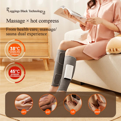 Electric Leg Massager Wireless with Air Compression Rechargeable Muscle Relax Calf Muscle Fatigue Relaxation Massage Health Care