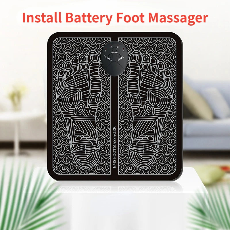 New Pulse Electric Foot Massager Pad EMS Relief Pain Relax Feet Acupoints Massage Mat Shock Muscle Stimulation Blood Circulation