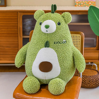 25-65cm Cute Avocado Bear Plush Toy Doll Comfortable Soft Sleeping Pillow Cushion Girls Baby Doll Toys Home Decor Birthday Gift