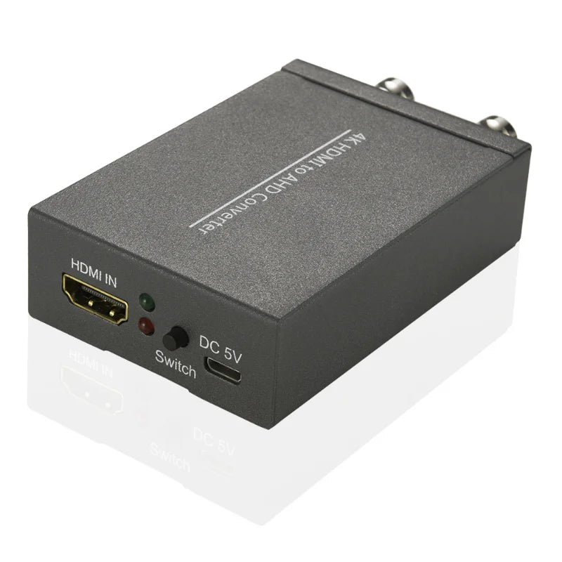 4K HDMI To AHD Converter, 1080P Coaxial Transcoding Adapter with HDMI To AHD Signal Output