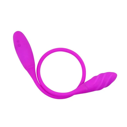 Soft Double Vibration Bendable Silicone Snake Vibe Clitoris G-spot Vibrator Masturbator Sex Toys for Women (USB Rechargeable)