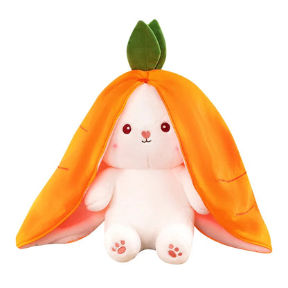 35/50/70cm Cute Transformation Strawberry Rabbit Doll Plush Toy Carrot Rabbit Small Fruit Doll Rabbit Sleeping Pillow Doll Gift