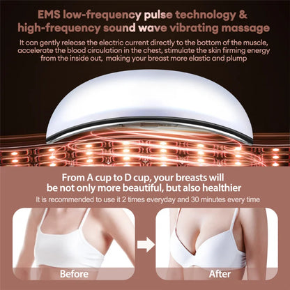 Electronic Breast Massager EMS Pulse Chest Lift Enhancement Wireless Sonic Vibration Breast Augmentation Bra Anti-sagging