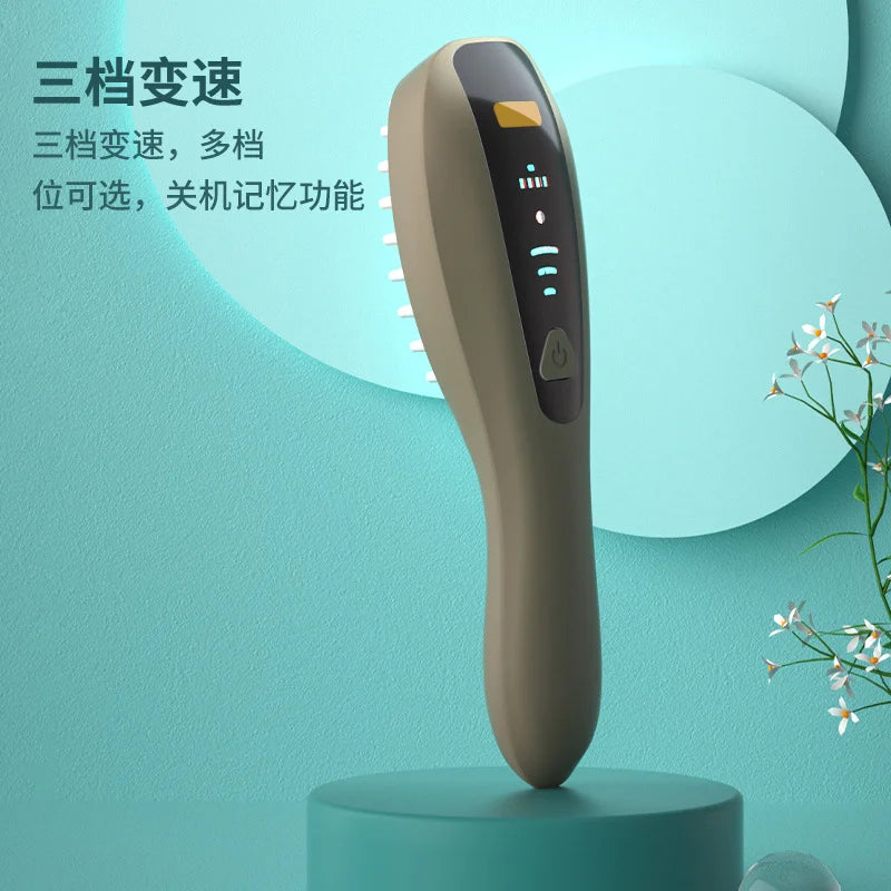 Electric Mini Hair Guide Massage Comb Out Liquid Smear Scalp