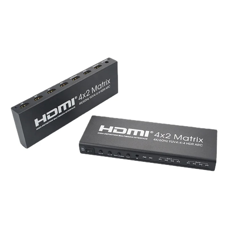 4x2 HDMI 2.0 Matrix - Ultra HD HDMI Switcher - 4K60Hz YUV4:4:4 HDR ARC - Distributor