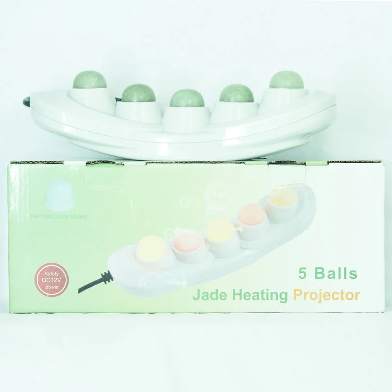 New Massager Far Infrared Tourmaline Heating 5 Balls Natural Jade Project Heater Tourmaline Projector Massage Device