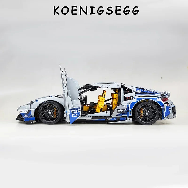 3508PCS Technical MOC Vehicle Assmble Bricks 1:8 Koenigsegg Gemera City Sport Car Building Blocks Toys Gifts for Kids Boy