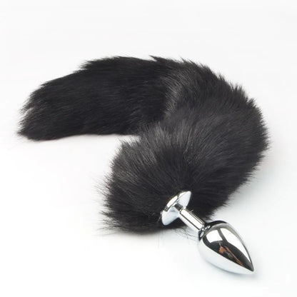 1PCS Soft Artificial Wool Fetish Fox Tail Metal Anal Plug Butt Plug  Adults Games Sex Products Cosplay Sex Toy for Men/Women