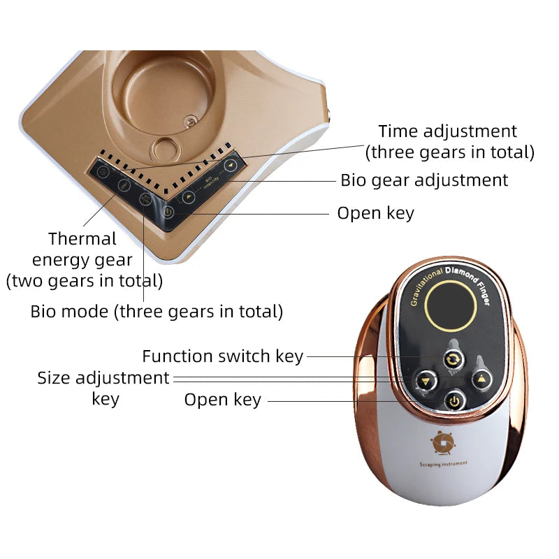 New Face Lifting Body Massager Diamond Finger Radio Frequency Microcurrent Golden Finger EMS Beauty Machine Gravitational