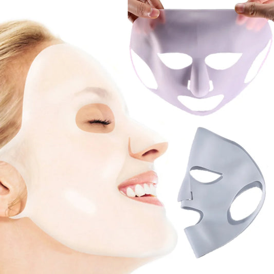 V Shape Face Firming Gel Sheet Mask Ear Fixed4-Colors Silicone Face Mask Reusable Moisturizing Lifting Firming Anti Wrinkle