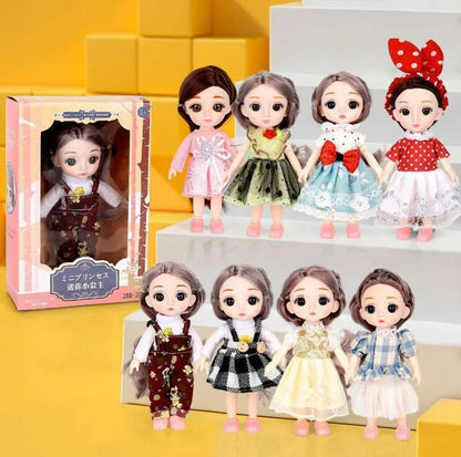 1pcs Random Style 6 Inch Doll Gift Box Girl Realistic Simulation Joint Movability Of Family Toys