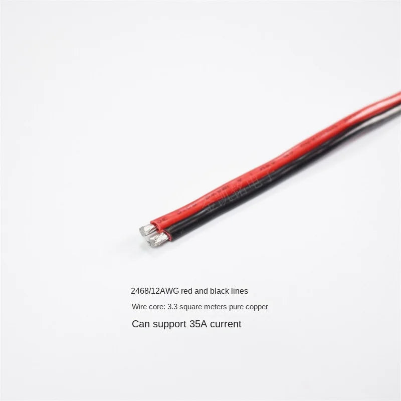 12AWG Solar Panel Cable, Enclosure Box Wire with Screw Hole, Dustproof Cap, SAE Socket Extension Cord, 30cm